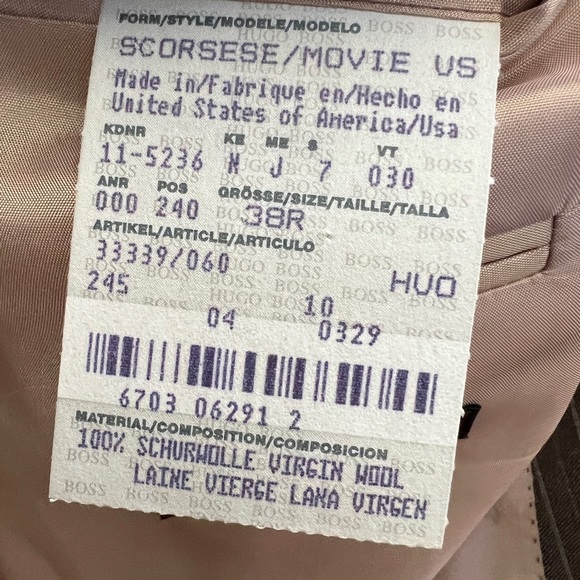 Hugo Boss Suit - Scorsese Movie - warm grey/brown with stripes - 38 R - Picture 7 of 11